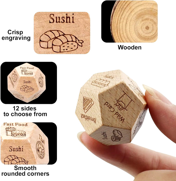 Dice for Her Him Couples Gift Food Movie Activity Decision Dice Games Christmas Birthday Valentines Day Gifts for Wife Husband