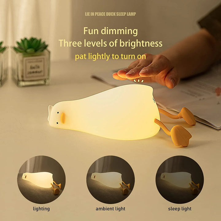 Benson Lying Flat Existential Crisis Duck Night Light Lazy Duck Light Sad Duck Night Light